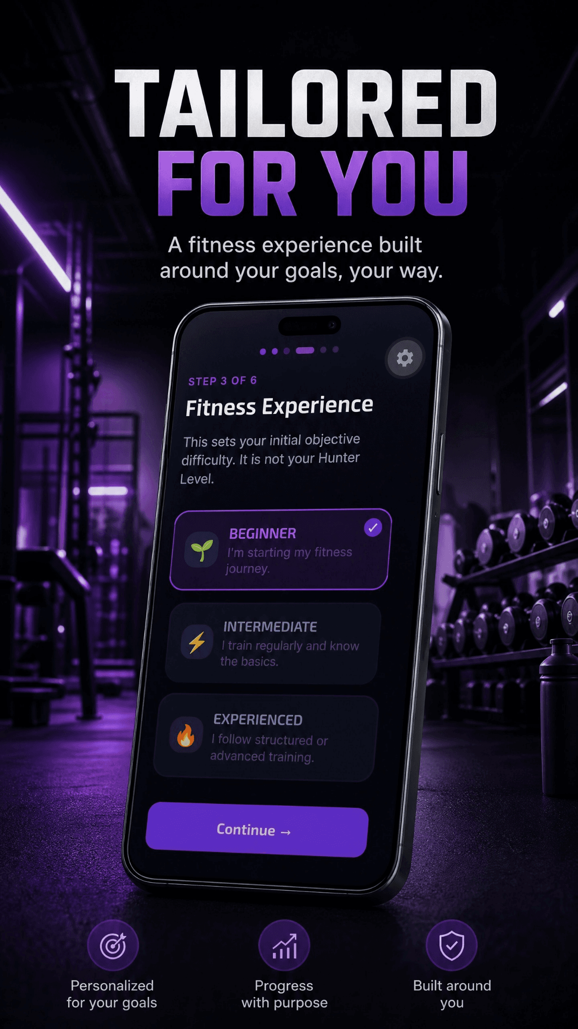 App preview: Personalize Your Goals